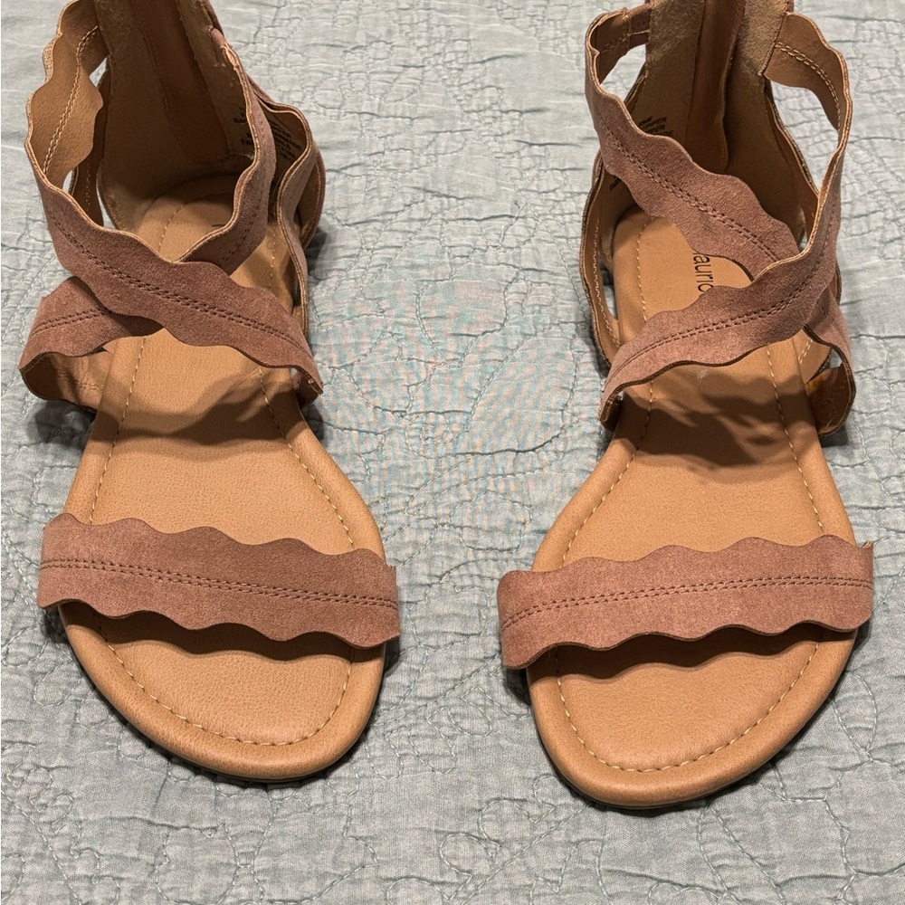 Scallop Gladiator Sandals